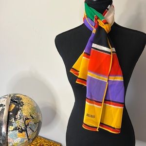 Bright multicolored scarf!